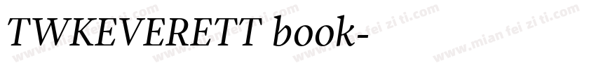 TWKEVERETT book字体转换